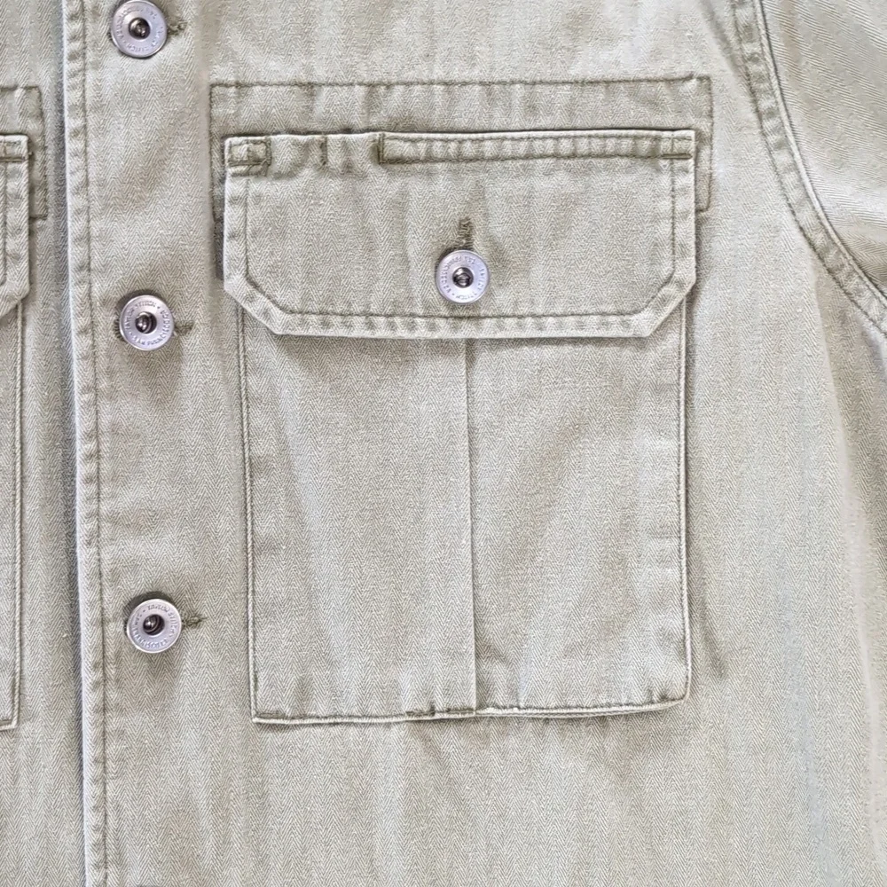 Taylor Stitch Olive Green Lightweight Shirt Jacket - Picture 3 of 10